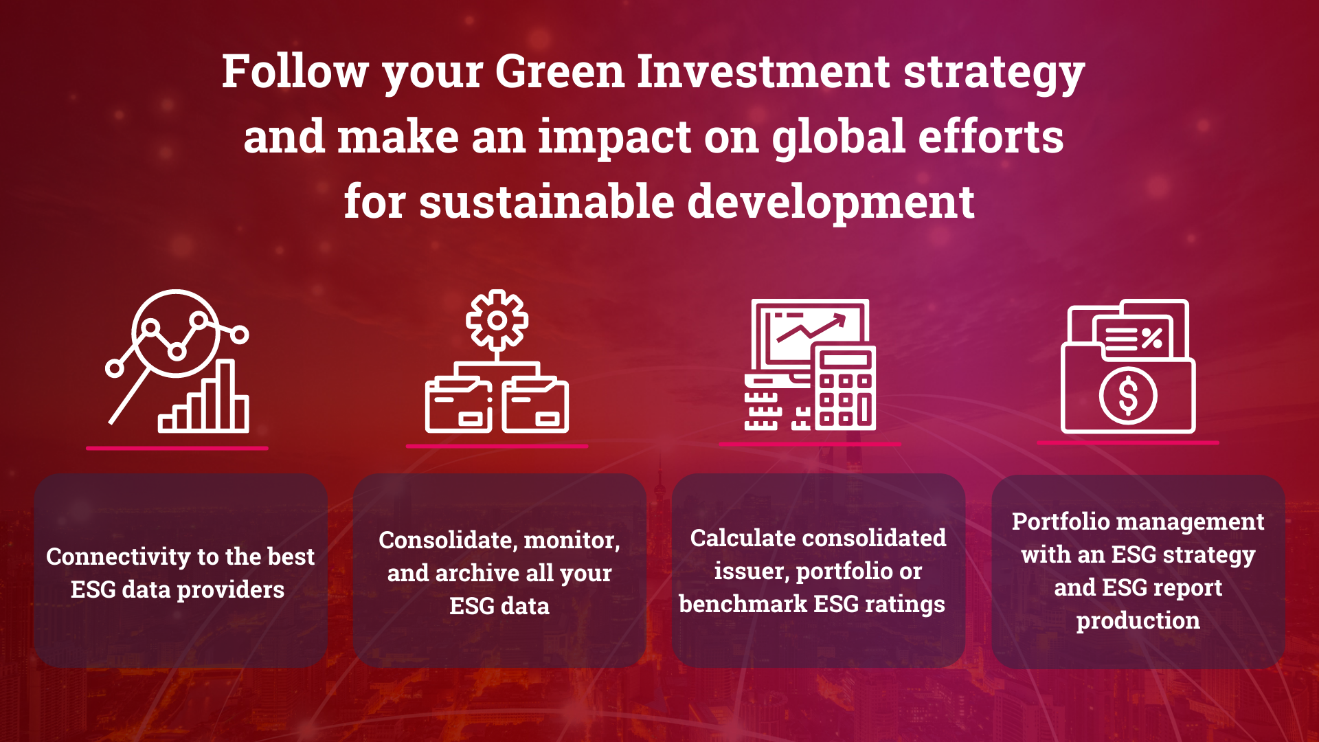 Follow your Green Investment strategy with JUMP ESG